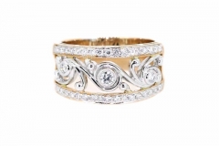 18ct Rose Gold Diamond Dress ring