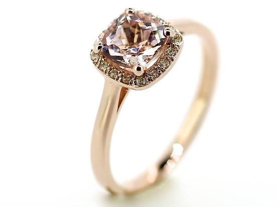 rose gold ring with morganite